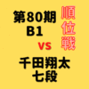 藤井聡太竜王VS千田翔太七段【第80期順位戦】(2022/1/13)成績・中継情報
