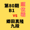 藤井聡太三冠vs郷田真隆九段【第80期B1順位戦】(2021/10/19)成績・中継情報