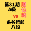 藤井聡太竜王VS糸谷哲郎八段【第81期A級順位戦】(2022/9/12)成績・中継情報