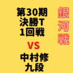 藤井聡太竜王vs中村修九段【銀河戦決勝T】(2022/11/29)の成績・中継情報
