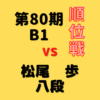 藤井聡太竜王VS松尾歩八段【第80期B1順位戦】(2021/11/16)成績・中継情報