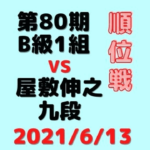 藤井聡太二冠vs屋敷伸之九段※速報・結果【第80期B1順位戦】(2021/6/13)
