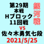 藤井聡太二冠VS佐々木勇気七段※結果【第29期銀河戦】(2021/5/25)
