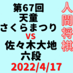 藤井聡太竜王VS佐々木大地六段※結果【人間将棋】(2022/4/17)
