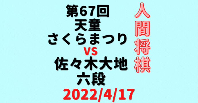 藤井聡太竜王VS佐々木大地六段※結果【人間将棋】(2022/4/17)