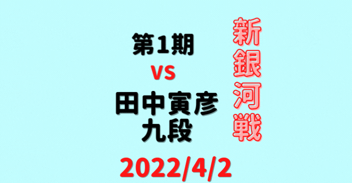 藤井聡太竜王vs田中寅彦九段※結果【第1期新銀河戦】(2022/4/2)