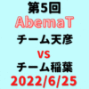 チーム天彦vsチーム稲葉【第5回AbemaT】結果・形勢※2022/6/25