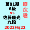 藤井聡太竜王vs佐藤康光九段※結果【第81期A級順位戦】(2022/6/22)