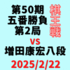 藤井聡太棋王vs増田康宏八段※結果【第50期棋王戦五番勝負第2局】(2024/2/22)