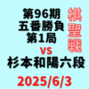藤井聡太棋聖vs杉本和陽六段※結果【第96期棋聖戦五番勝負第1局】(2025/6/3)