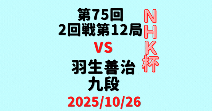 藤井聡太竜王・名人vs羽生善治九段※結果【第75回2回戦第12局】(2025/10/26)